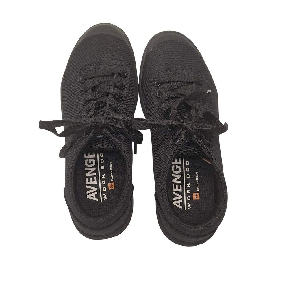 Avenger Work Shoes Women's Black Canvas‎ Footwear 8.5 Anti Slip Oil Resistant